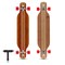 Hana Longboard Collection | 42" x 9.5" | Longboard Skateboards | Bamboo with Hard Maple Core | Cruising, Carving, Dancing | Free Skate Tool | Twin